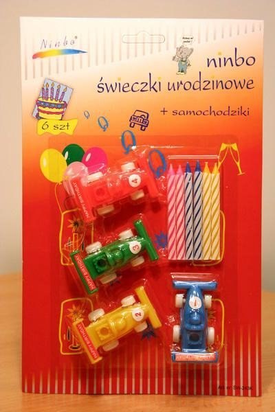 Świeczki urodzinowe + samochodziki | ŚW-243K