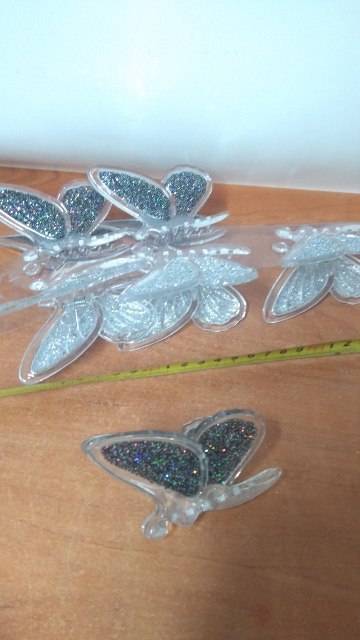 Łapacz do włosów 12szt. MOTYL BROKAT Łapacz do włosów 12szt. MOTYL BROKAT
