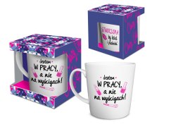 Kubek NBC matowy CRAZY GIRL 480ml - Jestem w pracy a nie na wyścigach!