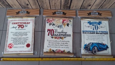 Dyplom urodzinowy ''70'' Dla Pana Dyplom urodzinowy ''70'' Dla Pana