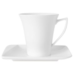 Filiżanki do kawy i herbaty porcelanowe ze spodkami HOME DELUX QUATRE BIAŁE 4 el. hd12064