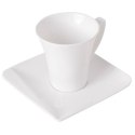 Filiżanki do kawy i herbaty porcelanowe ze spodkami HOME DELUX QUATRE BIAŁE 4 el. hd12064