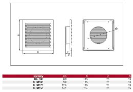 Kratka wentylacyjna LUX DL/125 RW biały Dospel 007-0166