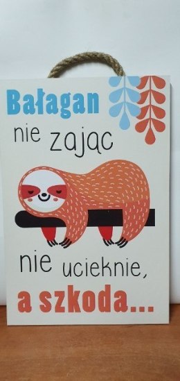 Tabliczka/obraz do zawieszenia 20x30 BAŁAGAN NIE ZAJĄC.......