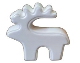 Renifer ceramiczny 3szt. BIAŁY 14x13cm | 4759529