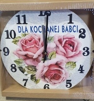 Zegar ścienny 30cm DLA KOCHANEJ BABCI