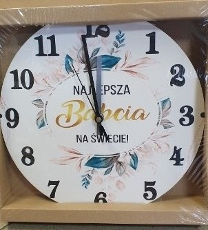 Zegar ścienny 30cm NAJLEPSZA BABCIA NA ŚWIECIE