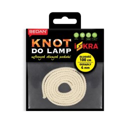 Knot do lampy naftowej oliwnej i pochodni okrągły 4mm/100cm