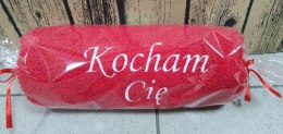 Ręcznik 50x100cm cukierek czerwony KOCHAM CIĘ