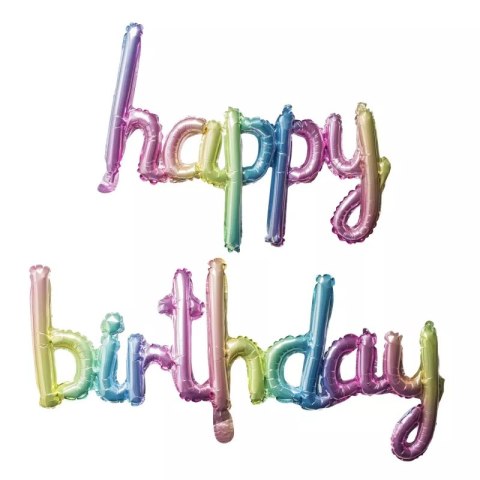 Balon foliowy - napis Happy Birthday BCF-611 Balon foliowy - napis Happy Birthday BCF-611