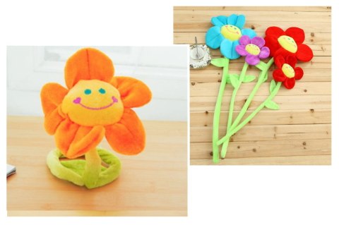 Kwiat pluszowy - maskotka z uśmiechem POMARAŃCZ 30 cm NT2961 Kwiat pluszowy - maskotka z uśmiechem POMARAŃCZ 30 cm NT2961