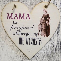 Tabliczka serce wiszące 23 x 23 cm Mama to przyjaciel ...