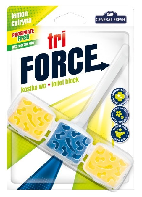Zawieszka do wc kostka barwiąca TRI-FORCE cytryna Zawieszka do wc kostka barwiąca TRI-FORCE cytryna