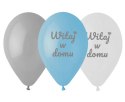 Balony Premium Witaj w domu niebieskie 12" 6szt. | GS110/WDN