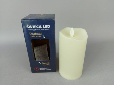 Świeca 4szt led z ruchomym płomieniem ecru 150 x 75 mm