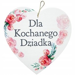 Tabliczka serce Dla Kochanego DZIADKA 16 x 16 cm BDW0098