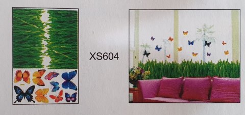 Naklejki na ścianę piankowe MOTYLE NA ŁĄCE XS-604 Naklejki na ścianę piankowe MOTYLE NA ŁĄCE XS-604