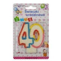 Świeczka urodzinowa cyfra 40 | SW-290M Świeczka urodzinowa cyfra 40 | SW-290M