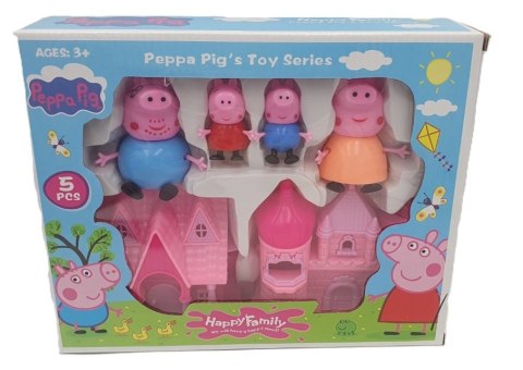 Zamek + 4 figurki Świnka Peppa