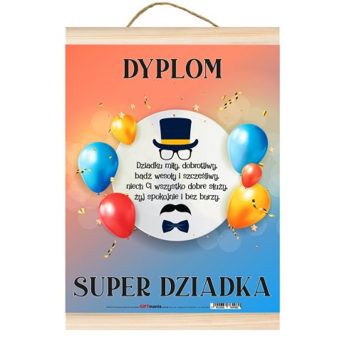 Dyplom dla Super Dziadka A4