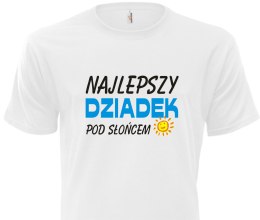 Koszulka biała NAJLEPSZY DZIADEK POD SŁOŃCEM KOB 65