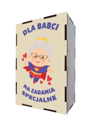 Skarbonka kostka DLA BABCI NA ZADANIA SPECJALNE SK K048