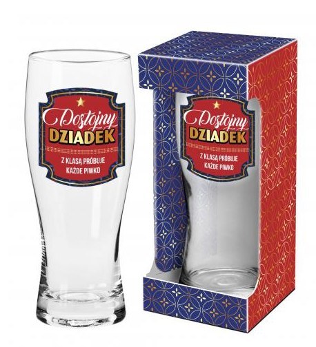 Szklanka do piwa 500ml Dostojny Dziadek