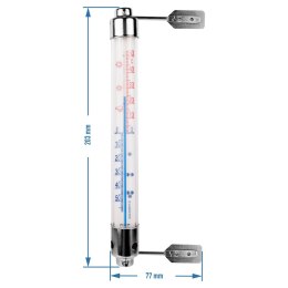 Termometr zaokienny bezrtęciowy, z metalową oprawą | 020600