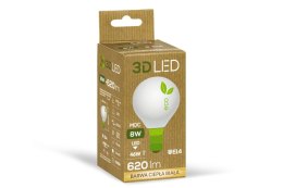 Żarówka ledowa 3LED kulka E-14 8W barwa ciepła 10szt. E/14/4W