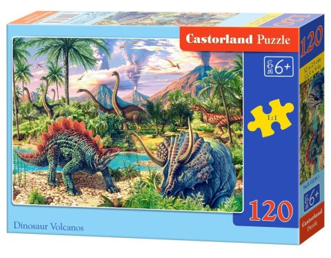 Puzzle 120 el.Dinozaury przy wulkanach Castorland B-13234 Puzzle 120 el.Dinozaury przy wulkanach Castorland B-13234
