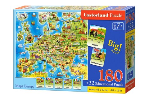 Puzzle 180 el MAPA EUROPY Castorland E-227