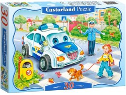 Puzzle 30 el. Policja droga do szkoły Castorland B-03389-1