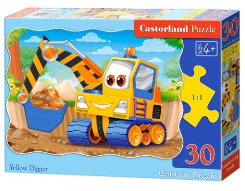 Puzzle konturowe 30 el. Yellow Digger Castorland B-03464-1 Puzzle konturowe 30 el. Yellow Digger Castorland B-03464-1