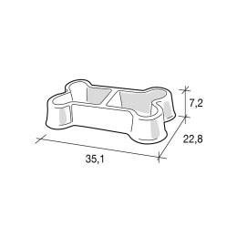 Miska dla psa w kształcie kości podwójna
