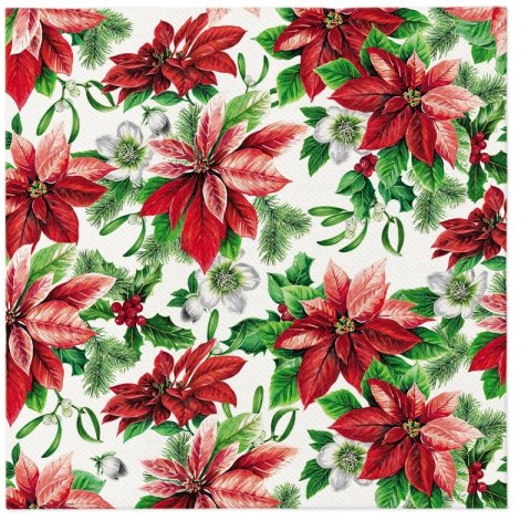 Serwetki Airlaid 40x40cm Glory Poinsettia 50szt. | 76-39