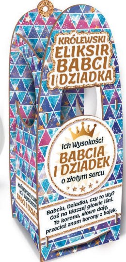 Skrzynka na zdrowotne medykamenty i nalewki 33x10x12cm Ich Wysokości Babcia i Dziadek o złotym sercu