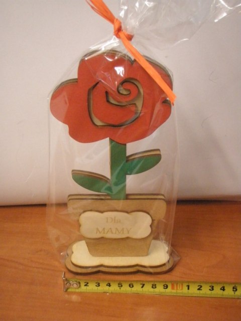 Kwiat doniczka róża MAMA 22 x 11 cm. | 7324 Kwiat doniczka róża MAMA 22 x 11 cm. | 7324