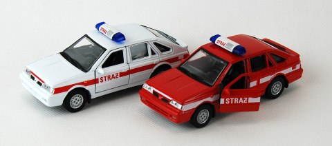 Auto metalowe WELLY 1:34 PRL POLONEZ STRAŻ