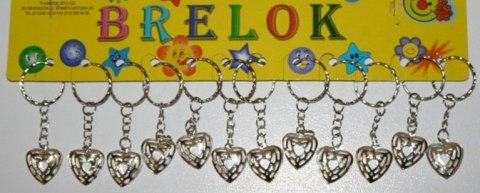 Brelok 12szt. serce ażur Brelok 12szt. serce ażur