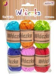 Włóczka dł. 38 m 6 szt. w mixie kolorystycznym WL-9410