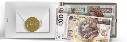 Banknotówka z życzeniami KOMUNIA ŚW WIANEK