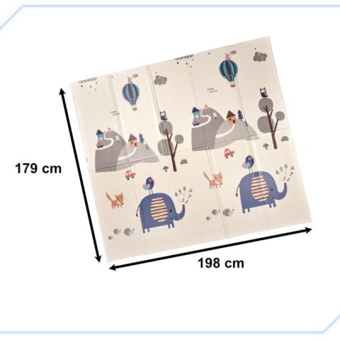 Mata edukacyjna składana piankowa dwustronna SŁONIE ULICA 179X198cm KX4503_4 Mata edukacyjna składana piankowa dwustronna SŁONIE ULICA 179X198cm KX4503_4