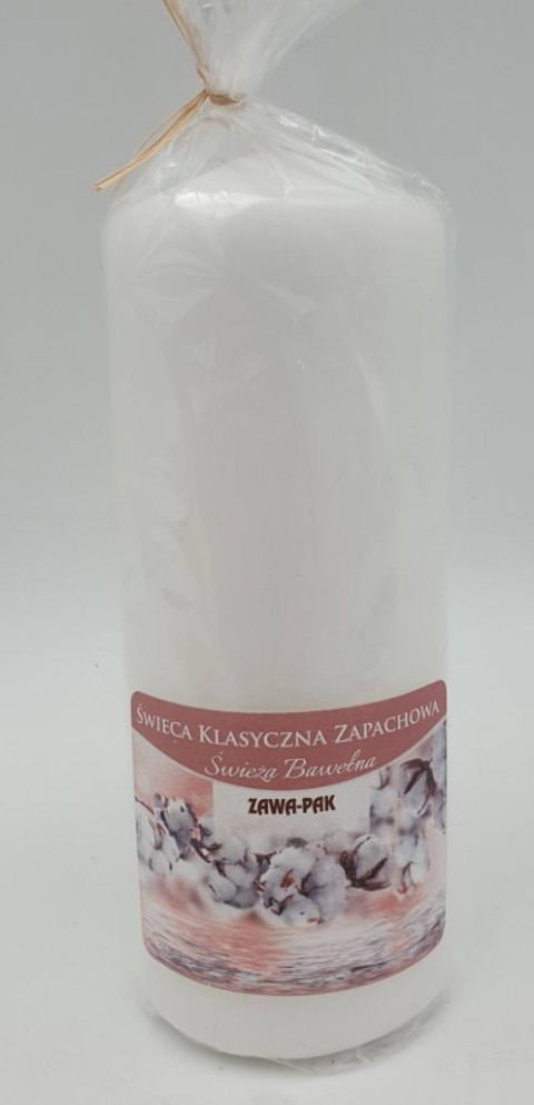 Świeca walec zapachowa 60 / 150mm W60150ZAP świeża bawełna