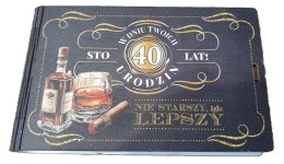 Pudełko na pieniądze 16 x 9,5cm banknotówka na 40 urodziny WHISKY 3302-WY40