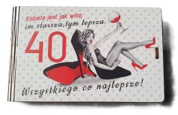 Pudełko na pieniądze 9,5 x 16cm banknotówka kolor SZPILKA 40-stka 3302-SZ40