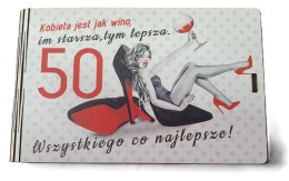 Pudełko na pieniądze 9,5 x 16cm banknotówka kolor SZPILKA 50-stka 3302-SZ50