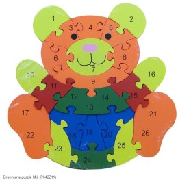 Drewniane puzzle Miś ok.24 cm. (P642Z11)