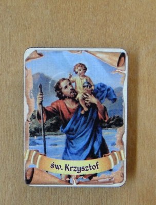 Magnes 6x8 cm Św. Krzysztof 5szt. | P1292W8 Magnes 6x8 cm Św. Krzysztof 5szt. | P1292W8