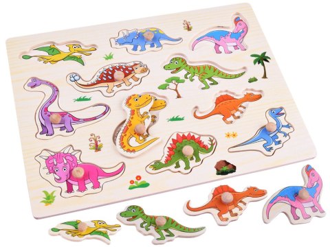 Puzzle drewniane dinozaury 11 elementów układanka ZA4723 Puzzle drewniane dinozaury 11 elementów układanka ZA4723