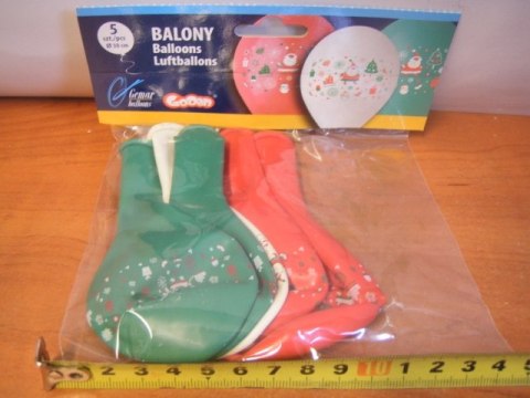 Balony premium "Mikołaj 12" 5szt. GB/PG24